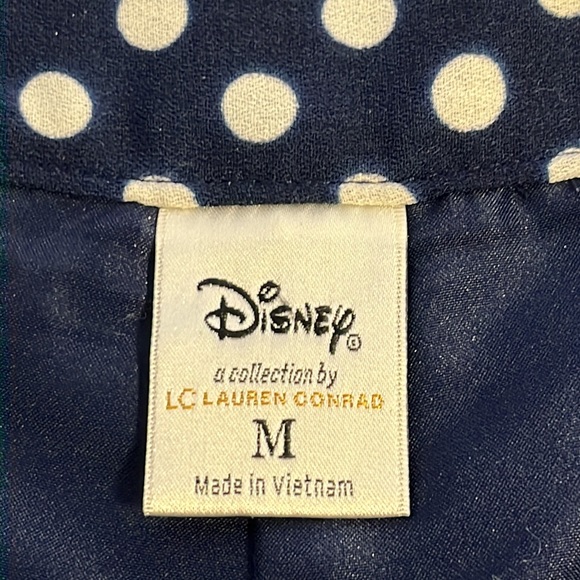 Lauren Conrad Exclusive Disney Minnie Mouse Shorts Bow Pockets white polka dots - Picture 2 of 9